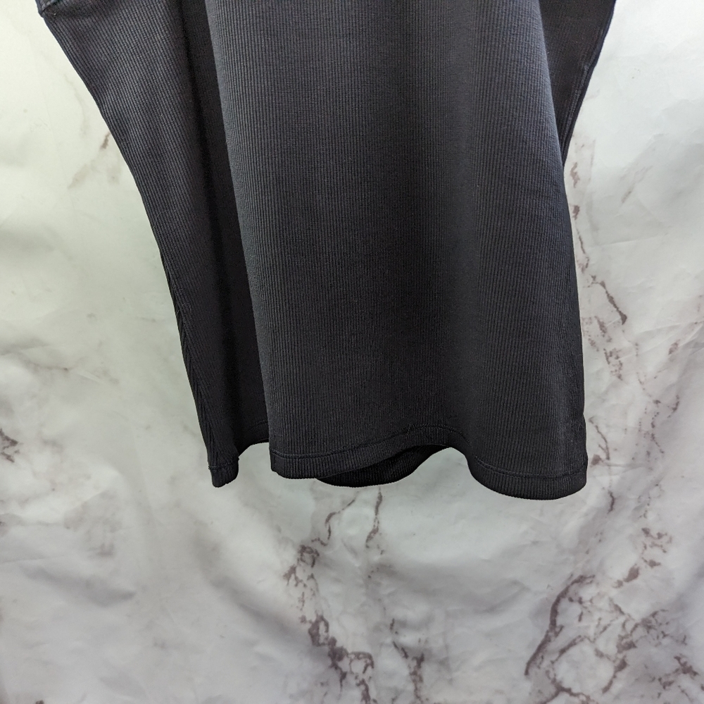 Everlane Tank Top Black The Rib Cutaway Organic Cotton High Neck - Picture 8 of 11